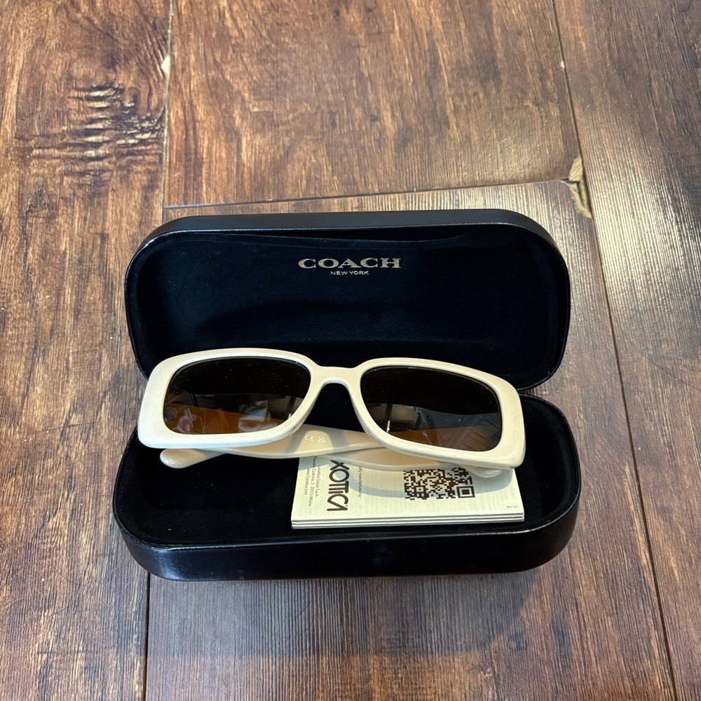 Coach Cream Sunglasses with Black Case